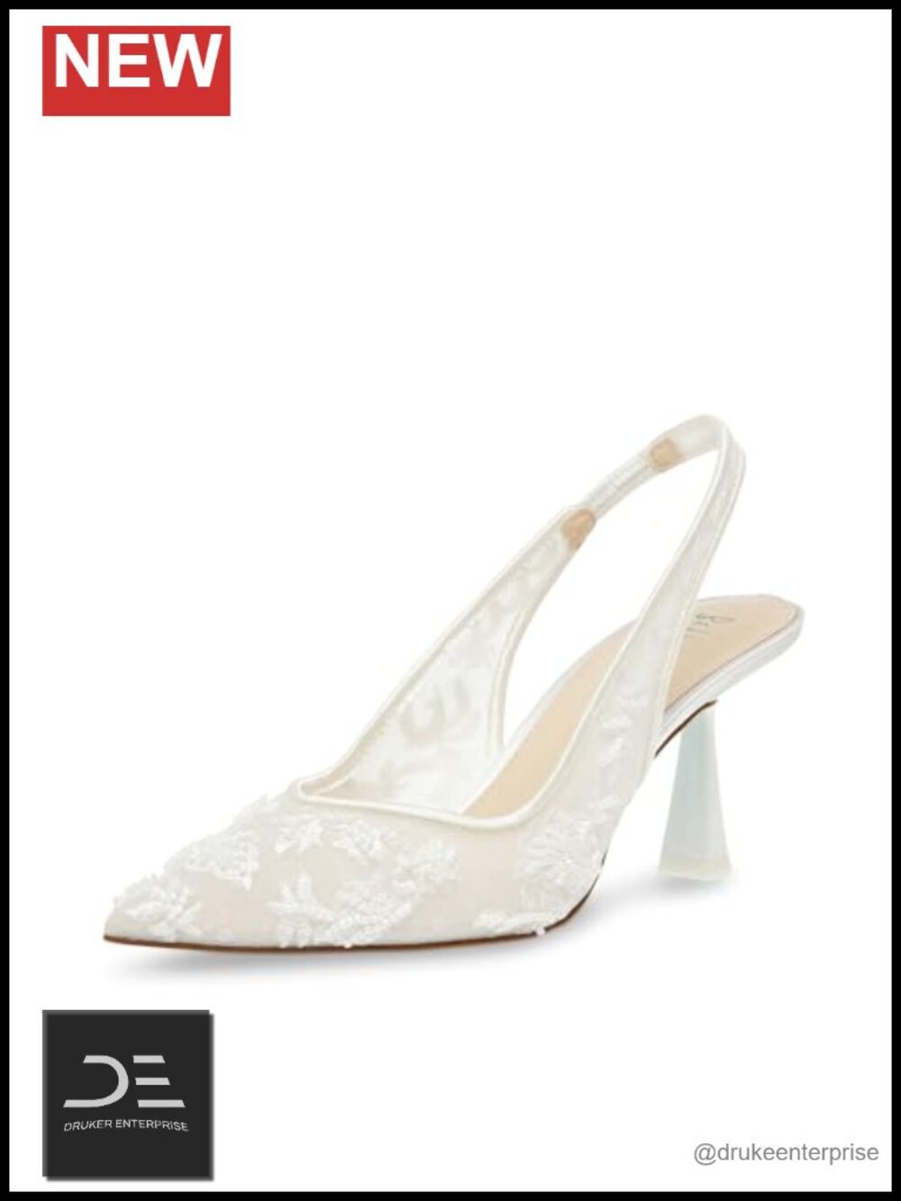 Betsey Johnson Nikki Slingback Floral Pump Heels Embellished Party Wedding